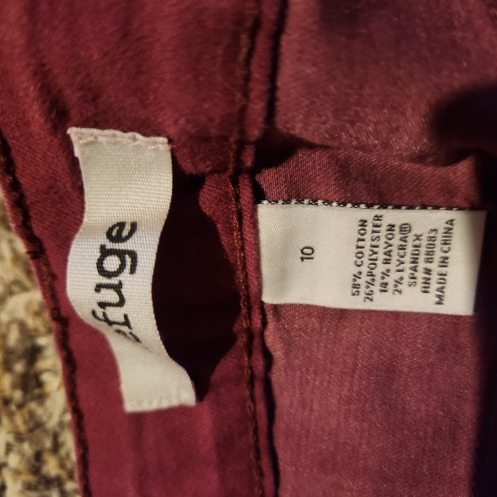 Refuge Deep Red Women's Jeans
